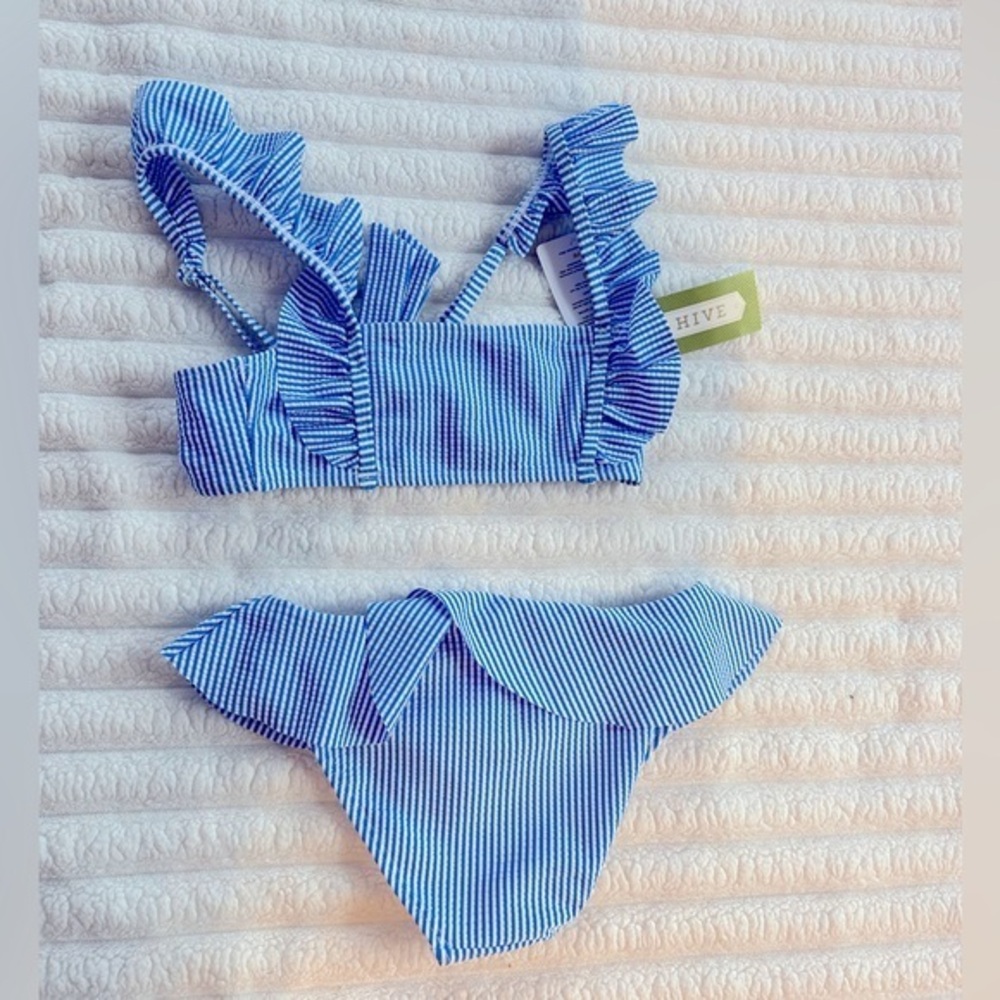 Blue Striped Kids Swim Set
